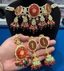 Hira Collections Elegant Glow Pota Kundan And Pearl Necklace Set