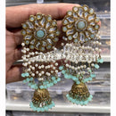 Hira Collections Royal Kundan And Beaded Jhumki Earrings