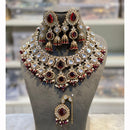 Hira Collections Sparkling Pota Kundan And Pearl Necklace Set