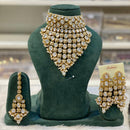 Hira Collections Elegant Spark Kundan And Pearl Necklace Set