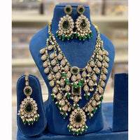 Hira Collections Sparkling Pota Kundan And Pearl Necklace Set