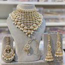 Hira Collections Sparkling Pota Kundan And Pearl Necklace Set