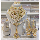 Hira Collections Sparkling Pota Kundan And Pearl Necklace Set