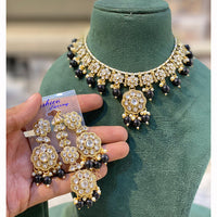 Hira Collection Luxurious Kundan Stone Pearl And Beads Necklace Set 