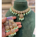 Hira Collection Luxurious Kundan Stone Pearl And Beads Necklace Set