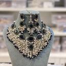 Hira Collection Luxurious Kundan Stone Pearl And Beads Necklace Set 