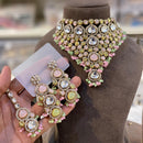 Hira Collection Luxurious Kundan Stone Pearl And Beads Necklace Set
