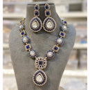 Hira Collection Pota Stone And Austrian Stone Necklace Set 