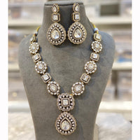 Hira Collection Pota Stone And Austrian Stone Necklace Set