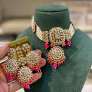 Hira Collection Kundan Stone And Pearl Choker Necklace Set