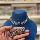 Hira Collections Designer Kundan Stone With Austrian Stone Necklace Set