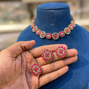 Hira Collections Designer Kundan Stone With Austrian Stone Necklace Set