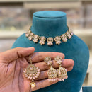 Hira Collections Designer Kundan Stone With Austrian Stone Choker Necklace Set