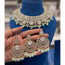 Hira Collections Designer Kundan Stone Pearl And Beads Choker Necklace Set