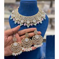 Hira Collections Designer Kundan Stone Pearl And Beads Choker Necklace Set