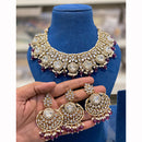 Hira Collections Designer Kundan Stone Pearl And Beads Choker Necklace Set