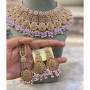 Hira Collections Designer Crystal Stone And Pearl Choker Necklace Set