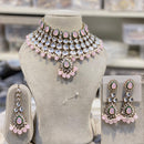 Hira Collections Designer Kundan Stone Pearl And Beads Choker Necklace Set