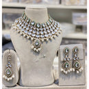 Hira Collections Designer Kundan Stone Pearl And Beads Choker Necklace Set