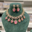 Hira Collections Grand Polki Kundan Stone And Austrian Stone Necklace Set