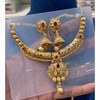 Hira Collections Heritage Pota Stone Necklace Set