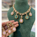 Hira Collection Sparkling Crystal And Beaded Elegance Necklace Set