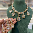 Hira Collection Sparkling Crystal And Beaded Elegance Necklace Set