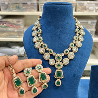 Hira Collection Sparkling Crystal  Elegance Necklace Set