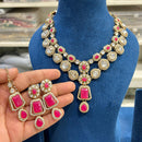 Hira Collection Sparkling Crystal  Elegance Necklace Set