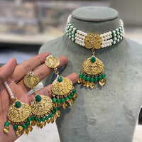 Hira Collection  Pearl Beauty And Beadwork Necklace Set