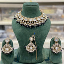 Hira Collections Designer Kundan Stone Pearl And Beads Choker Necklace Set