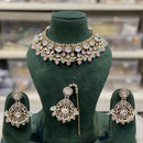 Hira Collections Designer Kundan Stone Pearl And Beads Choker Necklace Set