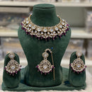 Hira Collections Designer Kundan Stone Pearl And Beads Choker Necklace Set