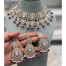 Hira Collections Designer Kundan Stone Pearl And Beads Choker Necklace Set