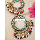 Hira Collections Gold Plated Meenakari And Beads Latkan Bangles Set