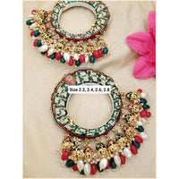 Hira Collections Gold Plated Meenakari And Beads Latkan Bangles Set