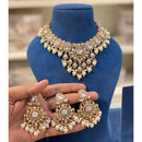 Hira Collection Crystal And Austrian Stone Necklace Set With Maang Tikka