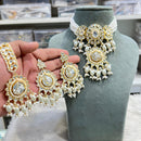 Hira Collections Glam Kundan Stone And Beads Choker Necklace Set