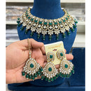 Hira Collections Glam Kundan Stone And Beads Choker Necklace Set