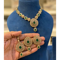 Hira Collections Sparkling Crystal Stone Necklace Set