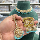 Hira Collections Crystal Stone And Pearl Designer Necklace Set