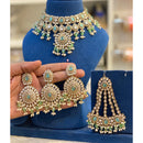 Hira Collections Royal Kundan Stone Pearl And Beaded Choker Necklace Set