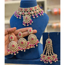 Hira Collections Royal Kundan Stone Pearl And Beaded Choker Necklace Set