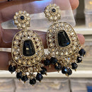 Hira Collections Sparkling Crystal Stone And Beads Dangler Earrings
