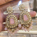 Hira Collections Sparkling Crystal Stone And Beads Dangler Earrings