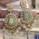 Hira Collections Sparkling Crystal Stone And Beads Dangler Earrings