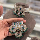 Hira Collections Royal Kundan Stone And Pearl Choker Necklace Set