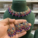 Hira Collections Royal Crystal Stone Pearl And Beads Designer Necklace Set