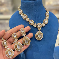 Hira Collections Royal Pota Stone Necklace Set