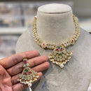 Hira Collections Royal Crystal Stone Pearl And Beads Designer Necklace Set